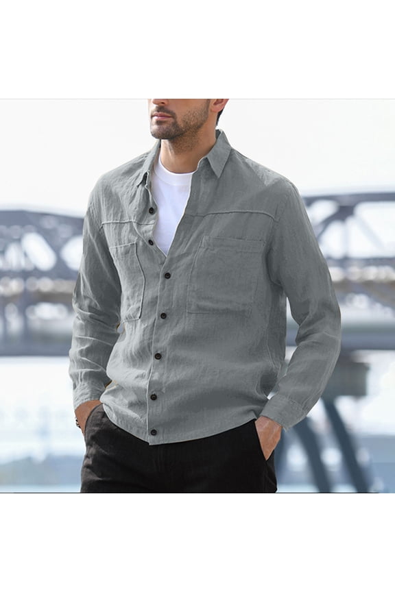 Men's Slim Fit Dress Shirts Casual Buttons Beach Non-positioning Print Turn Down Short Sleeve Shirt Blouse for Travel Vacation Holiday