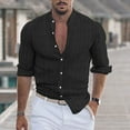 thumbnail image 1 of Lilgiuy Men's Slim Fit Dress Shirts Casual Buttons Beach Non-positioning Print Turn Down Short Sleeve Shirt Blouse for Travel Vacation Holiday, 1 of 5