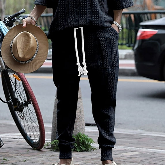 Lilgiuy Men's Sport Sweatpant Casual Solid Color Lightweight Workout Cargo Sweatpants Athletic Pants