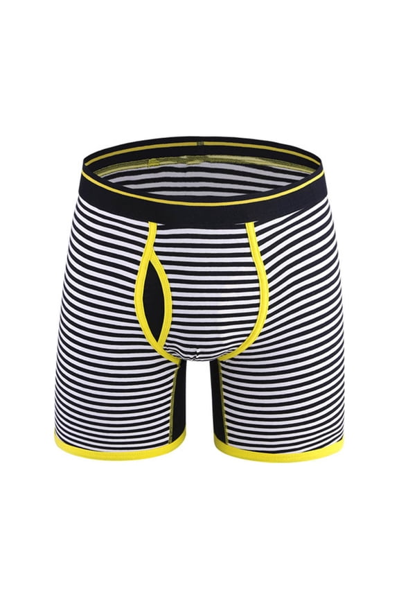 Men's Striped Underwear Low Waisted Charming And Funny Mesh Boxer Underwear Briefs Pants Comfort Flex Fit Underpants