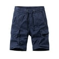 thumbnail image 1 of Lilgiuy Men's Summer Basketball Shorts Solid Outdoors Casual Have Pockets Drawstring Sport Shorts Pants Bodybuilding Weightlifting Pants Clearance, 1 of 2