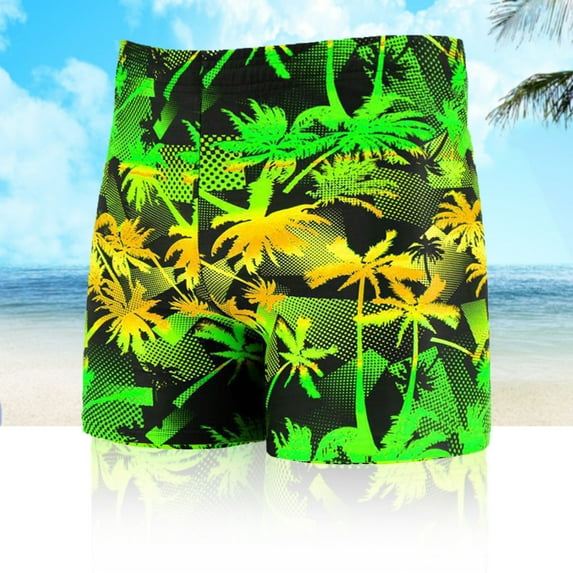 Lilgiuy Men's Swimming Shorts Boxer Spa Pants Printed Beach Swimming Shorts Fall Clothes for 2022 Spring Winter