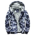 thumbnail image 1 of Lilgiuy Men's Thicken Shacket,Fleece Hoodie Coat Turn Down Collar Jacket Long Sleeve Sweatshirts Winter Fuzzy Lined Camouflage Jacket Gifts for Your Family or Friends, 1 of 4