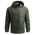 thumbnail image 1 of Lilgiuy Men's Thin Jacket Casual Sports Windbreaker Hooded Jacket for School College Library, 1 of 4