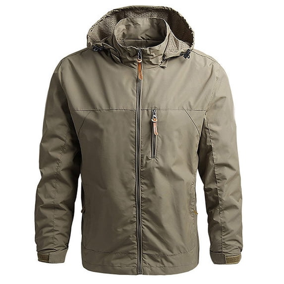 Lilgiuy Men's Thin Jacket Casual Sports Windbreaker Hooded Jacket for Vacation Holiday