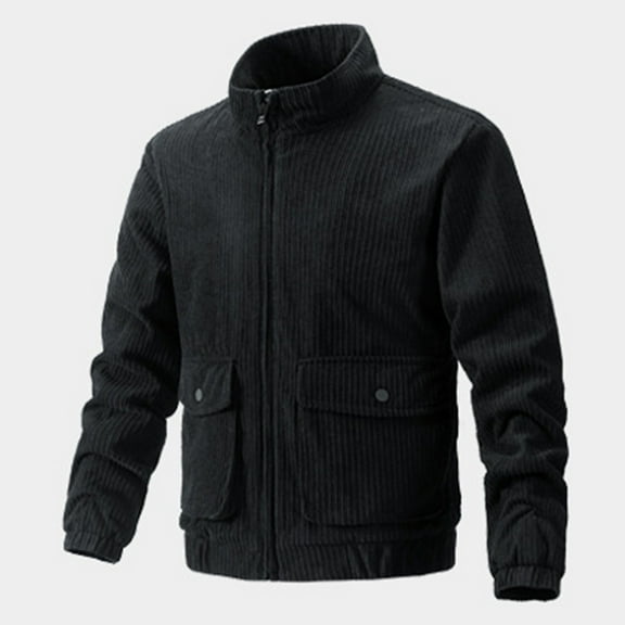 Lilgiuy Men's Winter Long Sleeved Cardigan Pockets Warm Plush Hooded Jacket Fleece Coat for Party Club Birthday