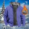 thumbnail image 1 of Lilgiuy Men's Winter Long Sleeved Cardigan Pockets Warm Plush Hooded Jacket Fleece Sweater Coat for Cold Weather, 1 of 5