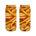 thumbnail image 1 of Lilgiuy Men's Woman's Socks Funny Hamburger Fries 3D Print Cotton Sweat-absorbent Short-section Socks Winter Clothes for 2022, 1 of 2