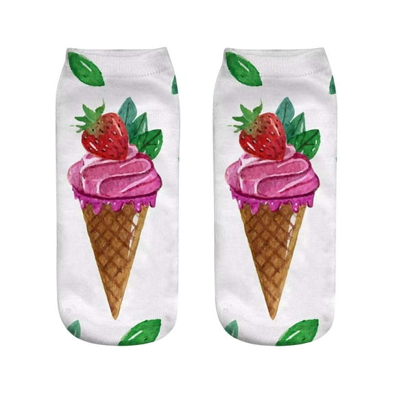 Lilgiuy Men's Woman's Socks Funny Hamburger Fries 3D Print Cotton Sweat-absorbent Short-section Socks Winter Fashion 2022