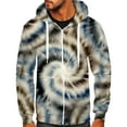 thumbnail image 1 of Lilgiuy Men's Zip Sweatshirt Plus Size Long Sleeve Gradient Tie-Dye Print with Hooded Sweatshirt Jacket for Halloween Christmas, 1 of 5