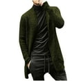 thumbnail image 1 of Lilgiuy Mens Long Cardigan Sweater Casual Solid Color Long Sleeve Knit Slim Fit Fashion Sweater Coat for Anniversary Graduation, 1 of 4