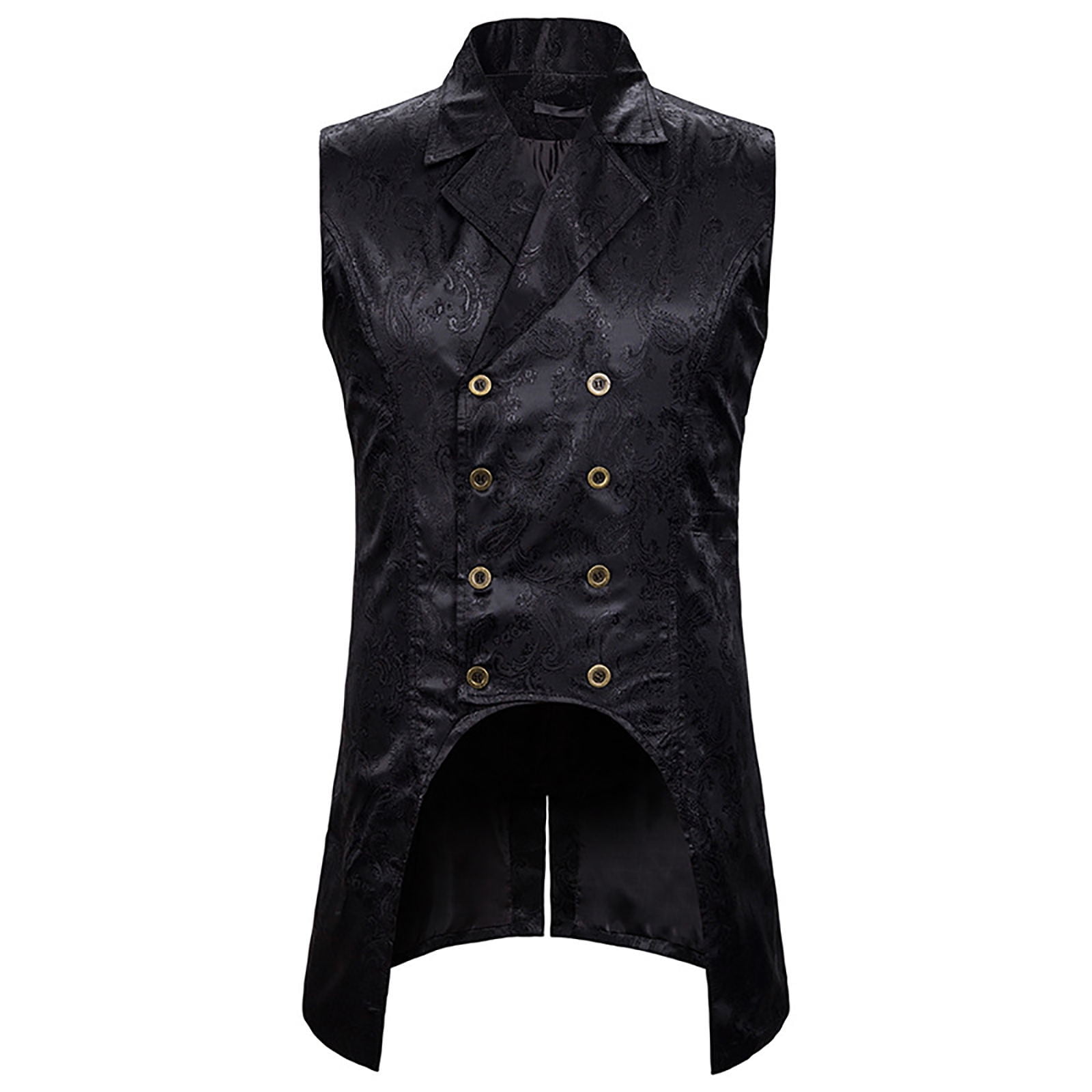Lilgiuy Mens Retro Vest Double Breasted Slim Fit Gothic Steampunk ...