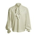 thumbnail image 1 of Lilgiuy Mens Shirt Steampunk Gothic Vintage Ruffled Halloween Costume Clothing, 1 of 4