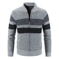 thumbnail image 1 of Lilgiuy Mens Winter Turtleneck Zipper Long Sleeve Knitted Sweater Top Outwear Coat, 1 of 4