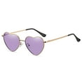 thumbnail image 1 of Lilgiuy Mental Sunglasses for Women Summer Classic Vintage Glasses Heart Shaped Transparent Candy Color Frameless Sun Protection for Party Favors, 1 of 3
