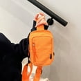 thumbnail image 1 of Lilgiuy Mini Crossbody Sling Bag for Women and Men, Solid Color Soft Lightweight Portable Chest Bag Multifunctional Fanny Pack Running Phone Holder for Workout Travelling Outdoor, Orange, 1 of 8