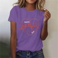 thumbnail image 1 of Lilgiuy Mother's Day Shirts for Women Mom Shirts Mama Shirts Gift Casual Short Sleeve Heart Graphic Tee Tops for Casual Wear(Purple,XL), 1 of 4