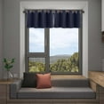 thumbnail image 1 of Lilgiuy Navy Window Valance for Kitchen, Solid Color Light Filtering Decorative Grommet Black Out Short Window Valance Curtains for Kitchen Bedroom Living Room Window, 29.13" x 14.17", 1 of 5
