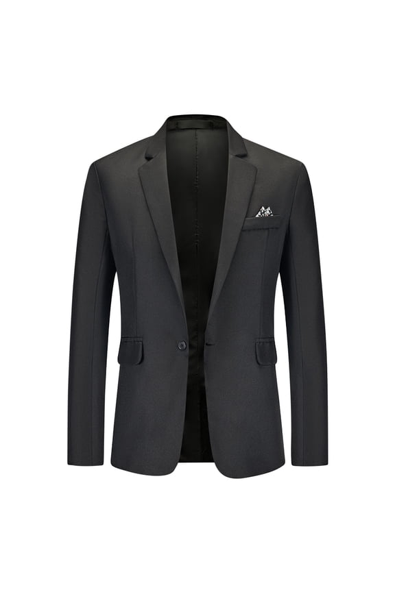 New Casual Men's Suit Color Matching Single Breasted Slim Middle-aged Suit Long Sleeve Hoodless Casual Outwear & Jackets for Vacation Holiday