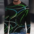 thumbnail image 1 of Lilgiuy New Fashion Men's Long Sleeve 3D Printing T-shirt Loose Round Neck Pullover Undercoat Top Blouses & Shirts Outwear, 1 of 5