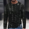 thumbnail image 1 of Lilgiuy New Fashion Men's Long Sleeve 3D Printing T-shirt Loose Round Neck Pullover Undercoat Top Blouses & Shirts Regular Fit, 1 of 5
