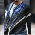 thumbnail image 1 of Lilgiuy New Fashion Men's Long Sleeve 3D Printing T-shirt Loose Round Neck Pullover Undercoat Top Blouses & Shirts for Gym Workout Jogging Beach, 1 of 5