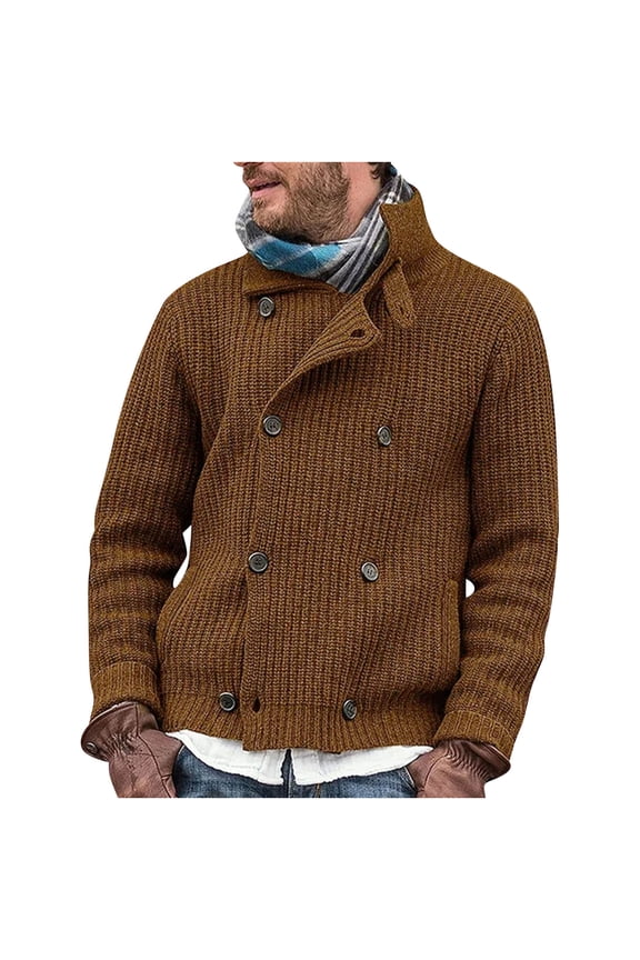 New Men's New Casual Knit Cardigan Novelty Sweater Jacket Long Sleeve Hoodless Casual Outwear & Jackets for Sailing Fishing Camping