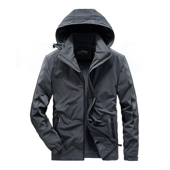 Lilgiuy New Men's Stand Collar Casual Stretch Jacket Outdoor Windproof Wear-resistant Upper Jacket Vest Gifts for Christmas Holidays