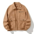 thumbnail image 1 of Lilgiuy New Novelty Casual Coat Long Corduroy Lapel Coat for Men Long Sleeve Hoodless Casual Outwear & Jackets for Daily Leisure Life, 1 of 5