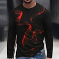 thumbnail image 1 of Lilgiuy New Valentine's Day Men's 3D Printing Long Sleeve T-shirt Fashion Casual Loose Round Neck Undercoat Top Blouses & Shirts Athletic Relax Tee, 1 of 5