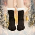 thumbnail image 1 of Lilgiuy Non Slip Fuzzy Slipper Socks for Womens Plush Fleece Lining Soft Fluffy Winter Warm Cozy with Grippers Home Socks, 1 of 5