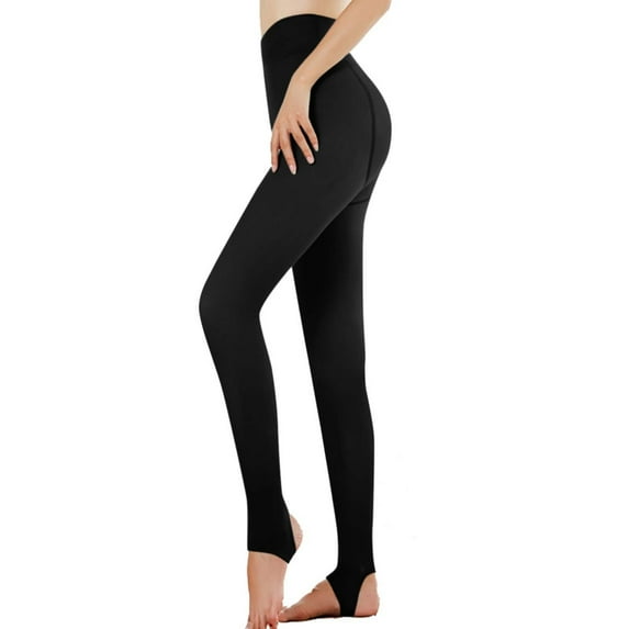 Lilgiuy Fleece Lined Tights Women Sheer Fake Translucent Winter Thermal Pantyhose Opaque Warm Thick High Waist Leggings