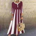 thumbnail image 1 of Lilgiuy Oversized Dress for Women Summer Fashion Casual Stripe Print Medium Sleeve Loose Midi Dress, 1 of 4