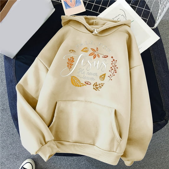Lilgiuy Oversized Sweatshirt for Women Thanksgiving Pullover Tops Blessed Shirt Thanksful Graphic Letter Print Long Sleeve Hoodied Shirt with Pockets Outwear
