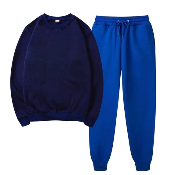 Lilgiuy Oversized Sweatsuits for Women Set 2 Piece Outfit Long Sleeve Crewneck Pullover Tops and Long Pants Tracksuit Leisurewear for Work School