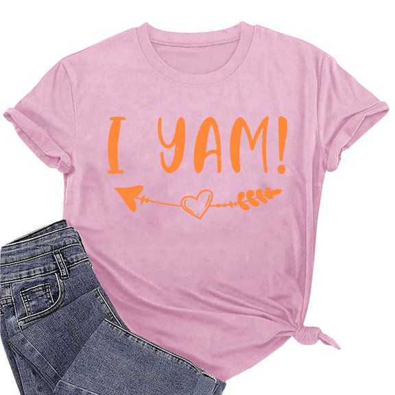 Lilgiuy Oversized T Shirts for Women Cute Letter Print Tees Shirts Crewneck Summer Short Sleeve Tops Casual Loose Fit Blouses Outwear