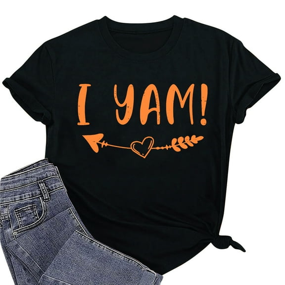 Lilgiuy Oversized T Shirts for Women Cute Letter Print Tees Shirts Crewneck Summer Short Sleeve Tops Casual Loose Fit Blouses for Party Club Birthday