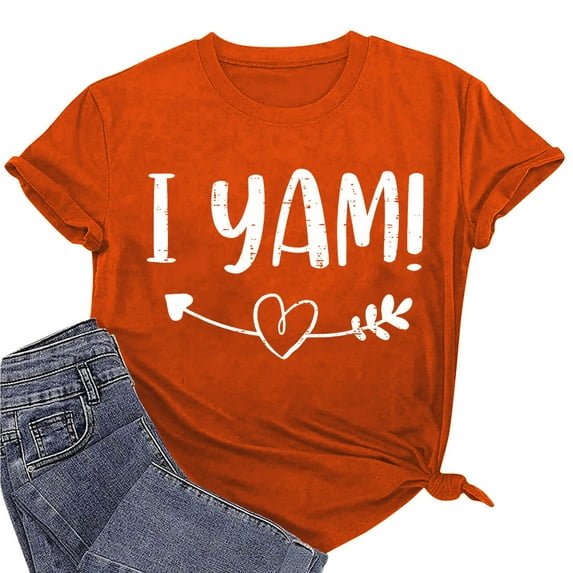 Lilgiuy Oversized T Shirts for Womens Valentine's Day Tops Dressy Casual Letter Print Round Neck Graphic Pullover Tee for Sport Exercise