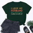 thumbnail image 1 of Lilgiuy Oversized Valentines Day Shirt for Womens Valentine Round Neck Shirt Fun Letter Print Short Sleeve Tee Family Holiday T-Shirt Blouse for Carnival Time, 1 of 5