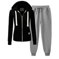 thumbnail image 1 of Lilgiuy Pant Sets for Women Two Piece Outfits Solid Color Cute Matching Set Long Sleeve Hoodie Plus Size Trendy Sweatsuits for Fitness Exercise Gym, 1 of 5