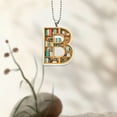 thumbnail image 1 of Lilgiuy Personalized Book Christmas Ornament 26 Letters Hanging Pendant Ornaments 2024 Acrylic Initial Monogram Xmas Tree Decorations with Hanging Rope Unique Customized Fun Gift for Kids(B), 1 of 5