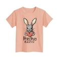 thumbnail image 1 of Lilgiuy Personalized Easter Shirt for Toddler Baby Boy Girl Easter Day Outfit, Summer Casual Short Sleeve Easter T-Shirt, Bunny Love Heart T-Shirts (Orange,3-4Years), 1 of 4