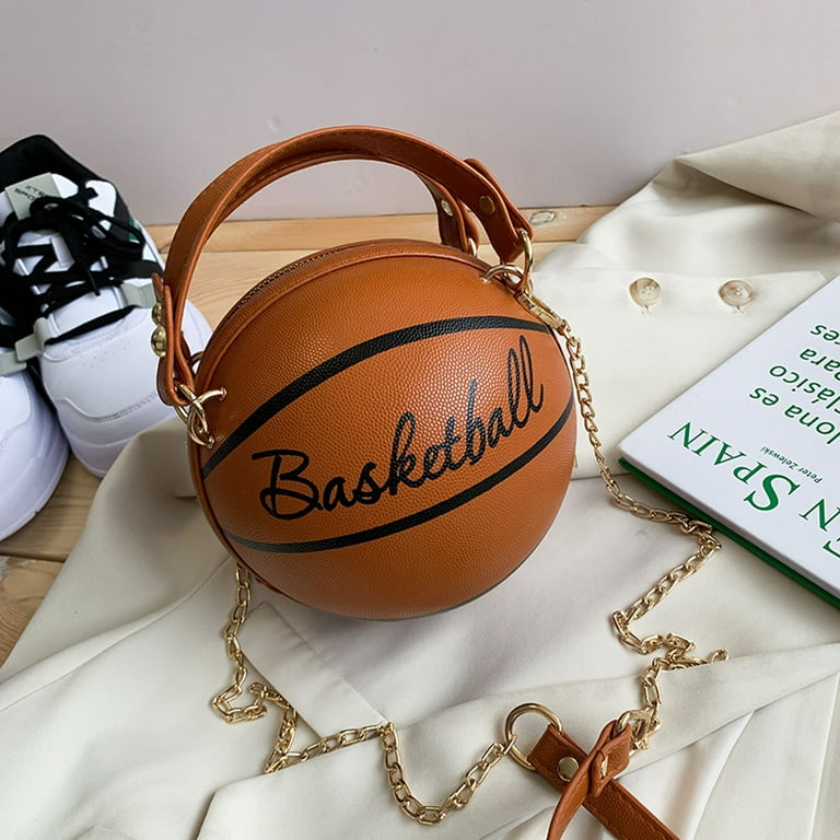 Lilgiuy Personalized Round Ball Female Bag Chain Basketball Bag All match Satchel Small Bag Winter Clothes for 2022