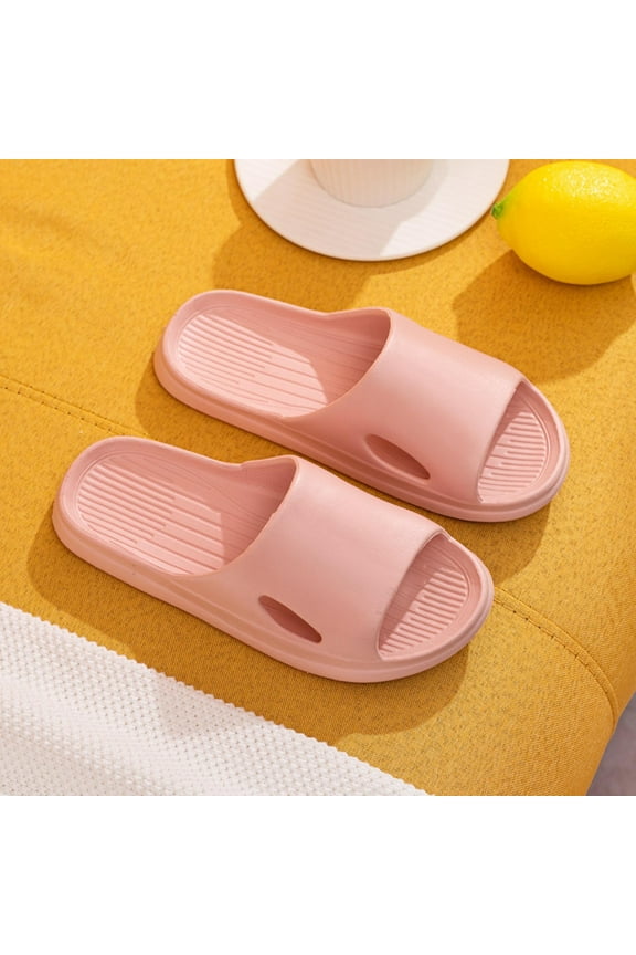 Pillow Slippers for Women Men Soft Thick Sole Non Slip Quick Drying Shower Slides Bathroom Slide Sandals Lightweight House Slippers for Daily Wear(Pink,6.5)