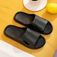 thumbnail image 1 of Lilgiuy Pillow Slippers for Women Men Soft Thick Sole Non Slip Quick Drying Shower Slides Bathroom Slide Sandals Lightweight House Slippers Playwear(Black,9), 1 of 3