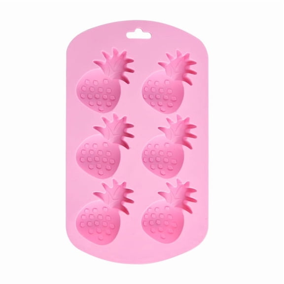 Lilgiuy Pineapple Baking Mold Silicone, 3D Flower Pineapple Silicone Fruit Shape Pastry Mold for Soap Chocolate Fondant Resin Cupcake Cake Decor, 4.41" x 7.48", Pink