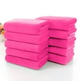 thumbnail image 1 of Lilgiuy Pink Salon Towel, Pack of 10 (12 x 27 Inches) Solid Color Super Soft Cozy and Absorbent Microfiber Towels for Salon, Hand, Gym, Bath, Spa and Home Hair Care, 1 of 6