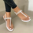 thumbnail image 1 of Lilgiuy Platform Sandals for Women Casual Solid Color Open Toe Cool Ankle Strap Flat Sandals Summer Dressy Shoes Cute Strappy Beach Sandals, 1 of 4