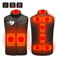thumbnail image 1 of Lilgiuy Plus Size Heated Vest for Men and Women 9 Heating Heated Jacket Winter Solid Heart Print Sleeveless Full Zipper Waterproof Heating Coat with Pocket, 1 of 5