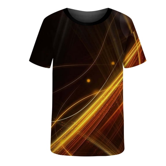 Lilgiuy Plus Size Shirts for Men Casual Round Neck Pullover Shirts Regular Short Sleeve T Shirt Summer Blouse for Gym Exercise(4Xl-5Xl)